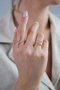 Heliophilia Silver Anillo de Zirconio en Bronce Plateado Ajustable
